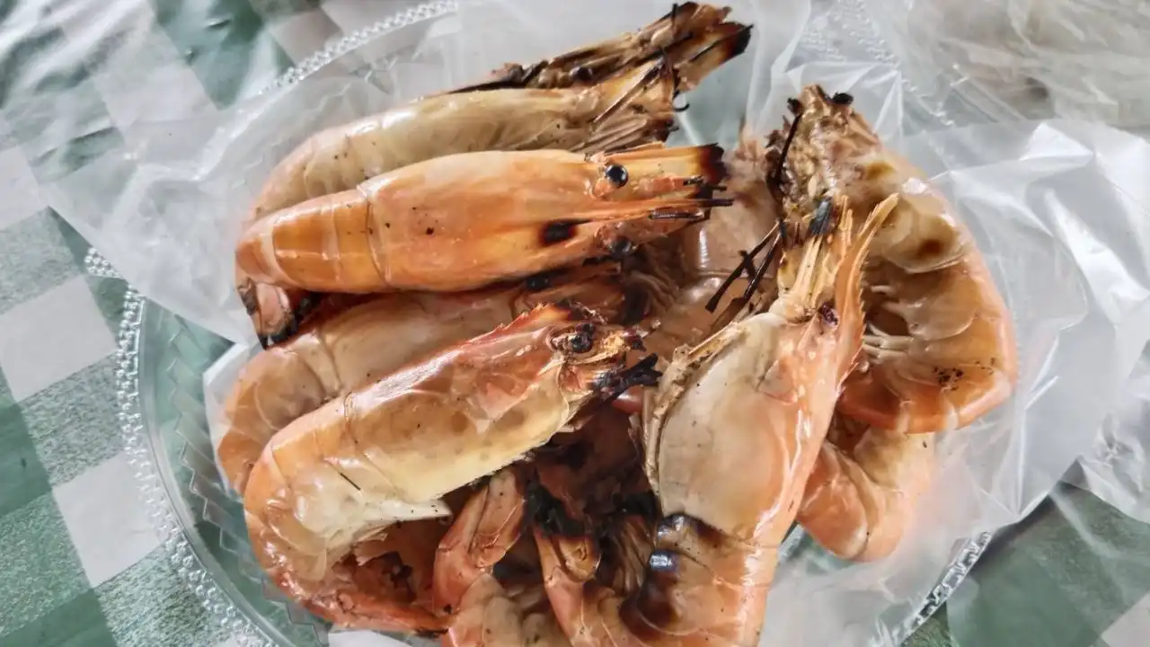 กุ้งย่าง บ่อกุ้งลุงวรรณ