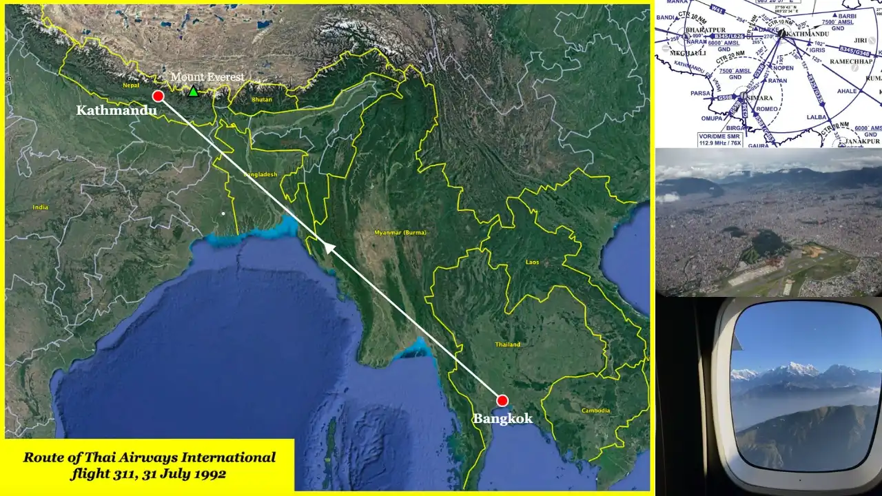 เส้นทางบิน การบินไทย TG-311 กาฐมาณฑุ